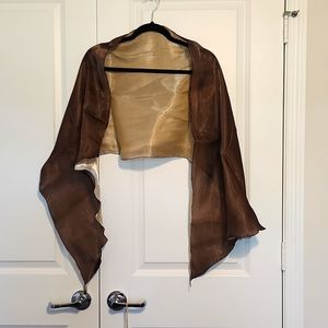 Joan Rivers Two tone polyester brown wrap